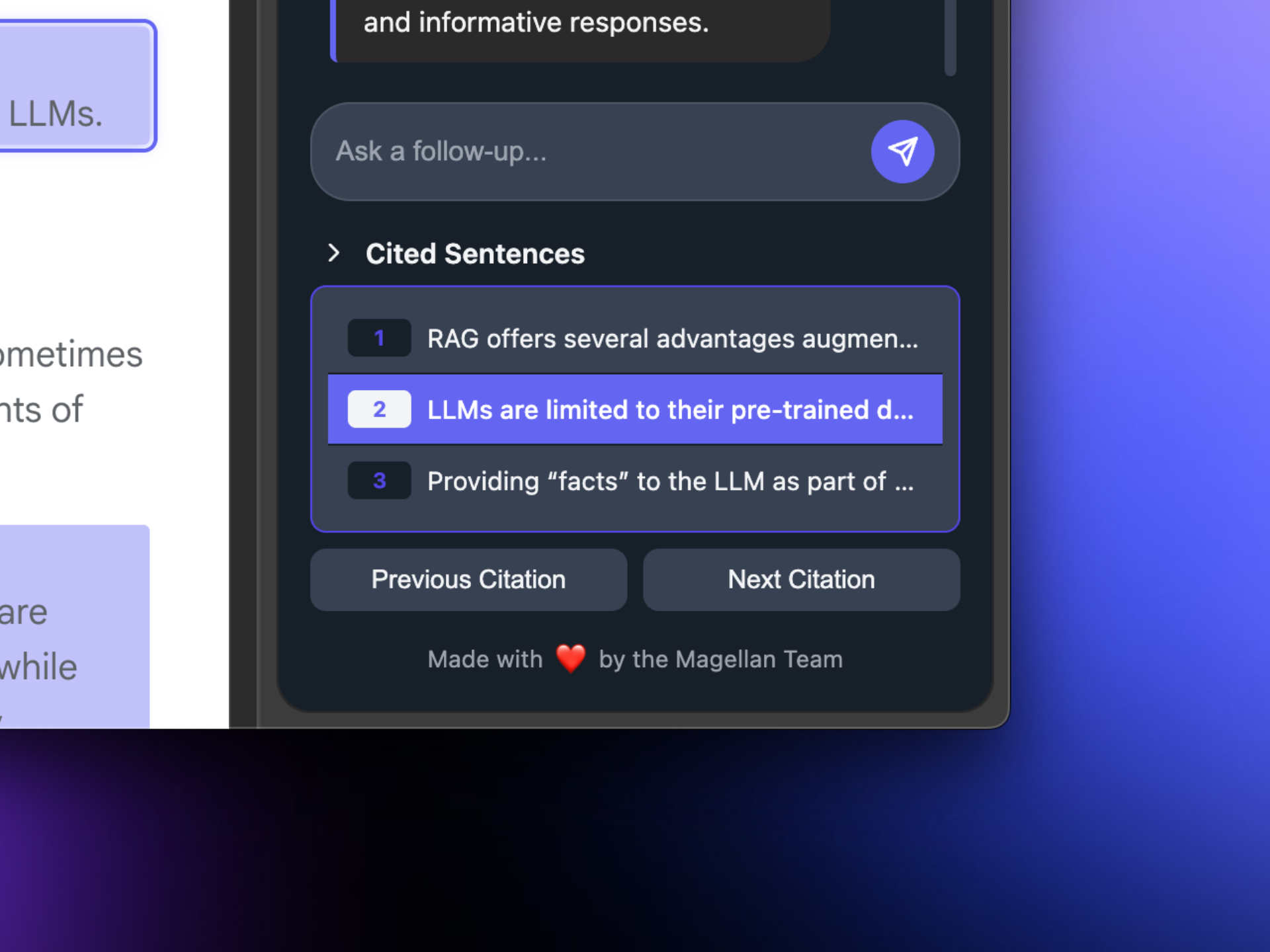 Magellan citation system